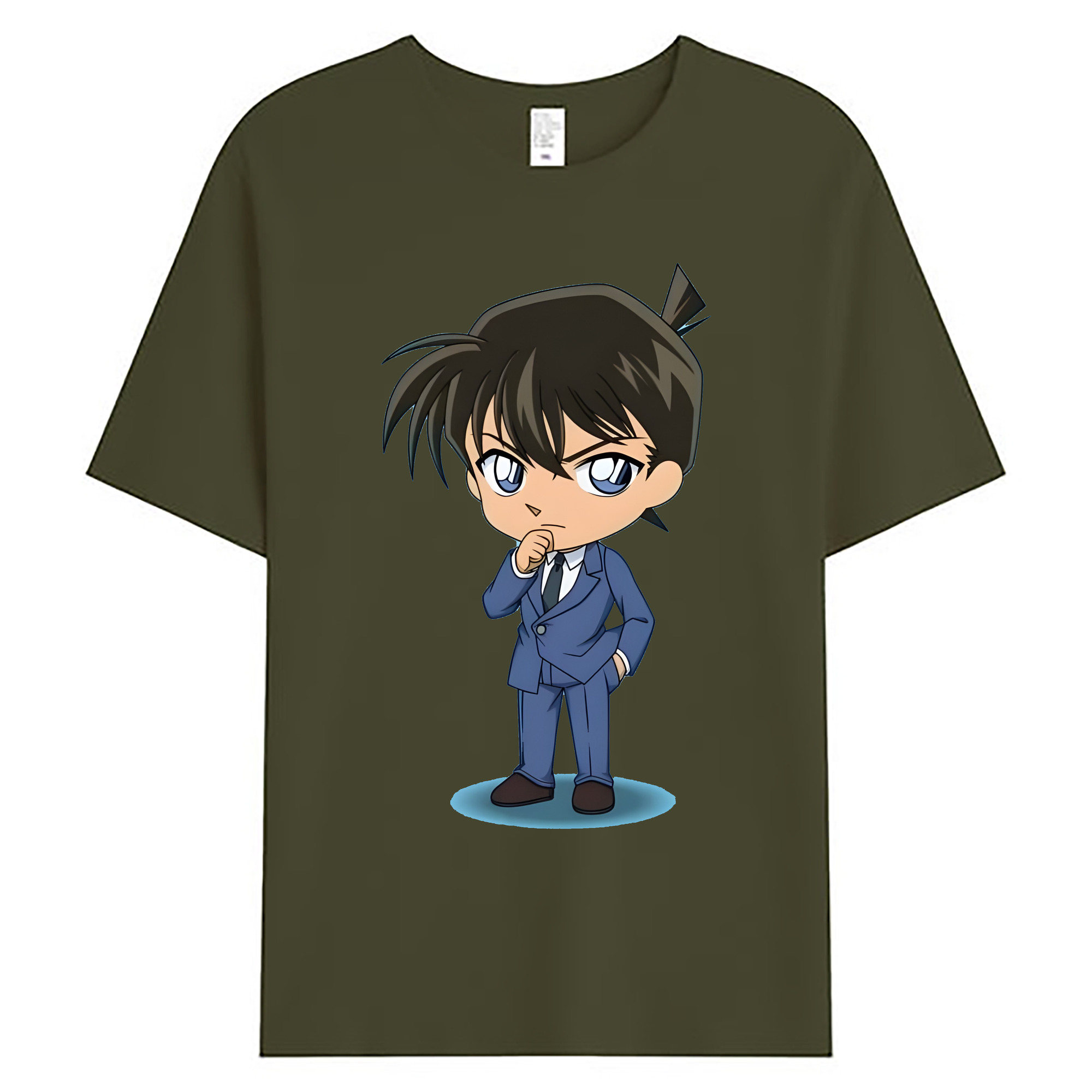 （画像用） 名探偵コナン 江戸川 コナン Detective Conan Conan Edogawa 綿100％ メンズ半袖Tシャツ｜肌触りやわらか＆通気性